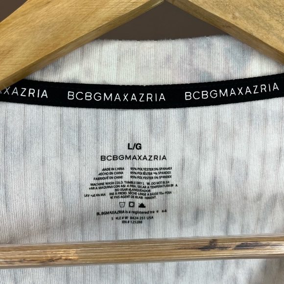 BCBGMaxAzria Cream Short Sleeve Cheetah Print Relaxed T-Shirt Women’s Size L - Picture 3 of 4